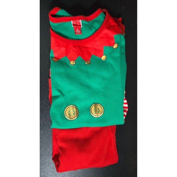 Red Elf Pajama 2 pc. Set Long Sleeve Shirt Pants Christmas Medium UNISEX Target - Picture 10 of 10